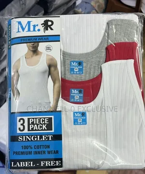 Brand New Mr R Plain Mens Singlet
