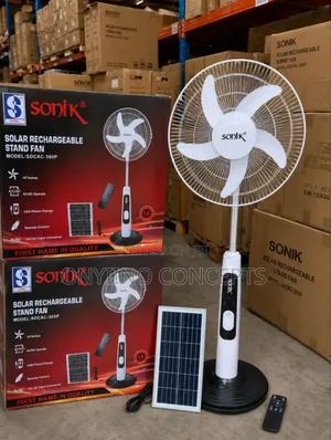 Sonik 18-inch Solar Standing Fan With Solar Panel