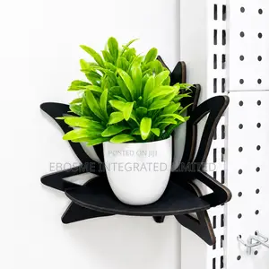 Wall Corner Shelf With Artificial Plant Pot