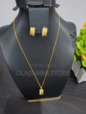 Stone Pendant and Earring and Necklace