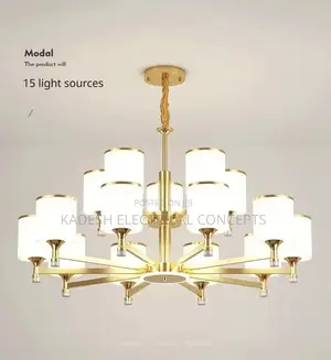 Nordic Glass Lampshade Led Chandelier for Living Dining Room