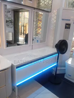 Quality Double Bowl Carbinet Basin With Led Mirror