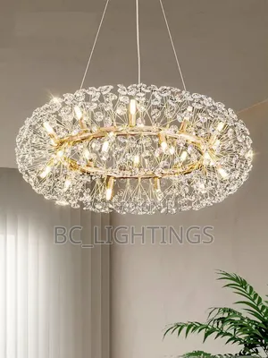 Dandelion Crystal Chandelier Ring Lighting Gold Lights Luxury 800mm