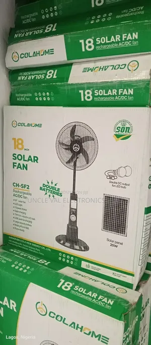 Colahome 18" Solar Rechargeable Fan