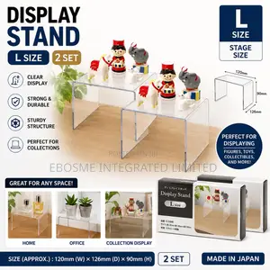 Transparent Acrylic Display Stand – L Size (2 Set)