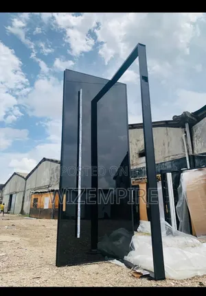 Black Pivot Security Doors With Smart Lock Available