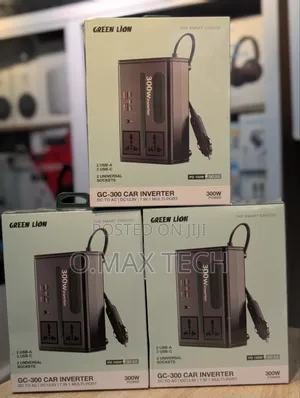 Green Lion Gc-300 Car Inverter 7-in-1 Multi-Port /Dc to Ac Dc 12.8v