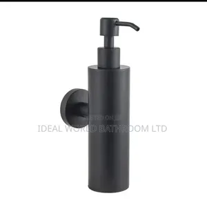 Round Soap Dispenser Black