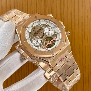 Luxury Ap Skeleton Chronograph Stainless Steel,Tourbillon Design