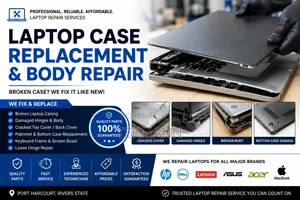 Laptop Case Replacement Body Repair in Port Harcourt. Hp Dell