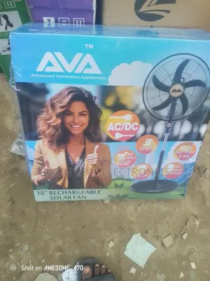 Ava 18inches Rechargeable/Solar Fan