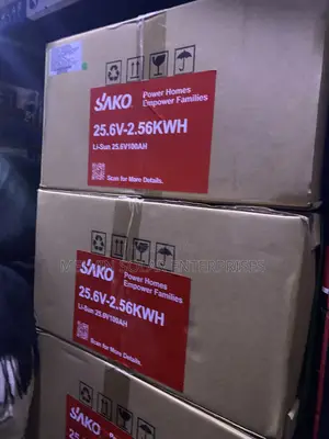 2.56kwh 25.6v Sako Solar Lithium Ion Phosphate Batteries Available.
