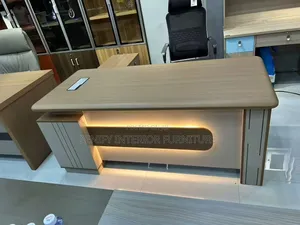 1.6 Meter Brown Executive Table With Led Light