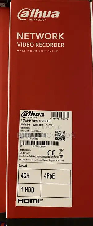 Dahua 4ch NVR (With Poe)