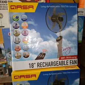 White Rechargeable Fan 18 Inches