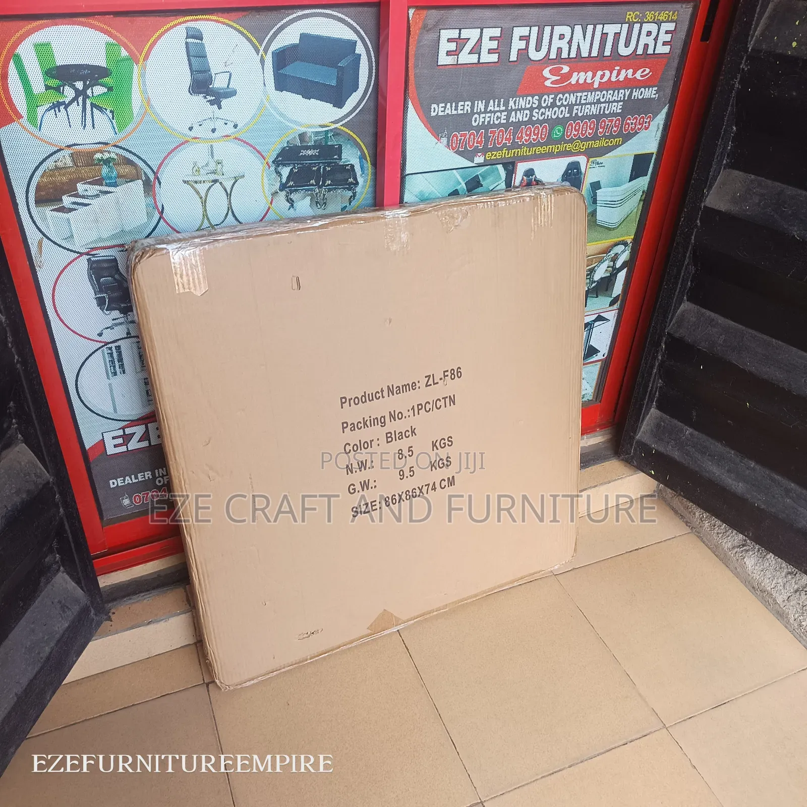Square Black Folding Table