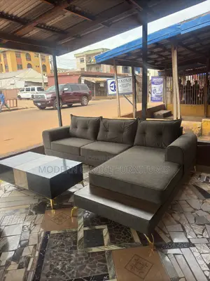 L Shaped Sofa With One Accent Chair Up for Grab