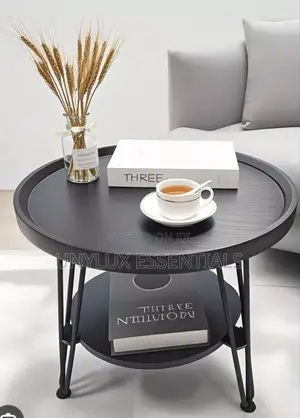 Double Small Round Coffee Table With Couch Edge