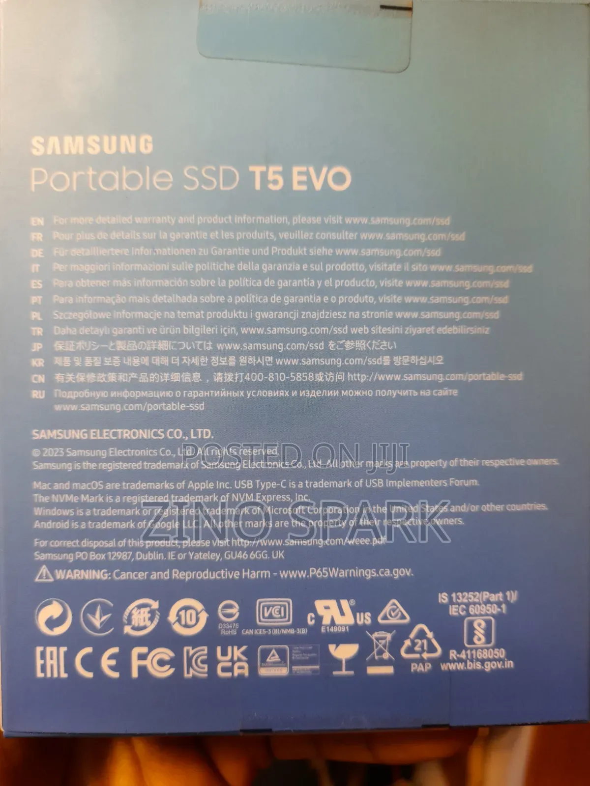 Samsung T5 Evo Portable SSD 2tb