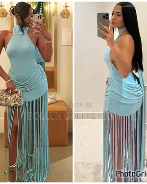 Luxury Halter Fringe Bodycon Dress – Now at Bollux Collection