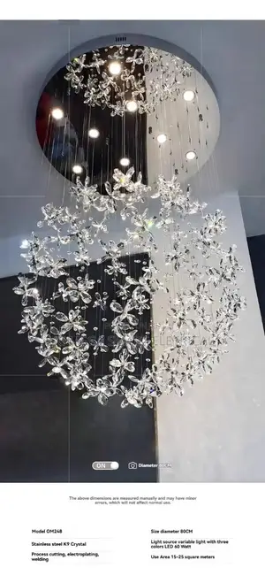 French Dining Room Crystal Led Pendant Lights Modern Luxury Lamp Home