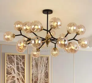 Nordic Glass Ball Lamp Modern Led Ceiling Chandelier Living Room