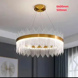 Modern Led Crystal Chandelier Dimmable Bedroom Living Room and Pendant