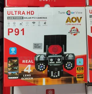 4 Lenses P91 Ultra Hd 4g Solar PTZ Camera