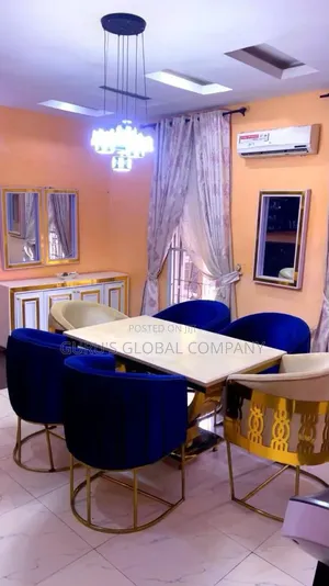 Luxury Comfy 6 Seaters Marble Dining Set