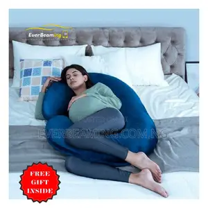 Pregnancy Relaxation and Maternity C Shaped Pillow _ Blue