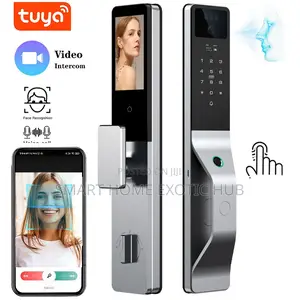 Tuya Wifi Dual Batteries Camera 3d Face Visual Intercom Door Lock