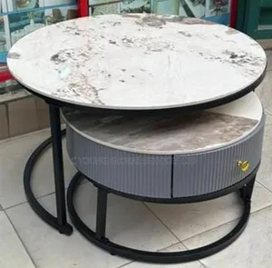 Exotic Quality Modern 2in1 Marble Round Centre Table