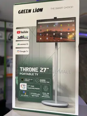 Greenlion Throne 27” Portable Tv(Fhd Touchscreen) 27000mah Battery