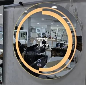 Classy Gold Frame Led Mirror With 3 Lights