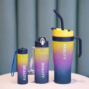 3-in-1 Plastic Set of Cup With Different Colours
