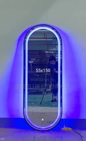 55x150 Full Length Led Arched Mirror –Rgb Backlight,Floor/Wall Mirror*