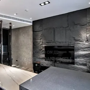 Pu Stone Skin Panels | Wall Cladding | Black Color Panel
