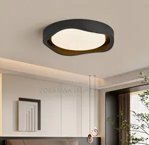 Moderm Wood Grain Ceiling Led Light Nordic Iron Ultra-Thin Round Lam