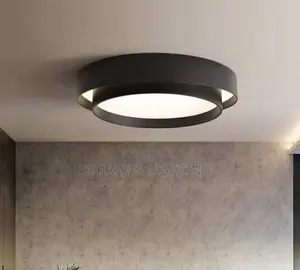 Nordic Led Ceiling Light Dimmable Wood Grain Decor Lighting