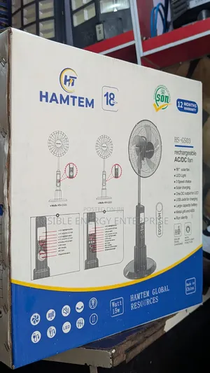 Hamtem 18" Rechargeable Ac/Dc Standing Fan