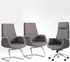 A Set of Executive Office Chair Vistors Chairs - Gray