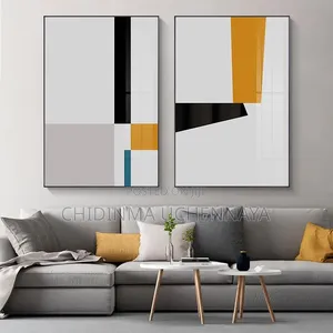 Modern Abstract Geometric Canvas Wall Art Print