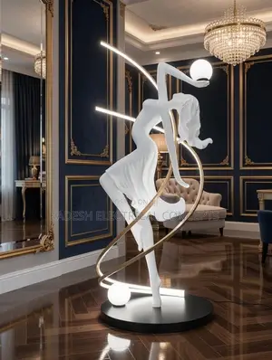 Creative Art Sculpture Ballerina RGB Floor Lamp Interior Lighting Club