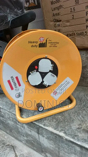 Fighter 50-Meter Heavy-Duty Industrial Extension Cable Reel 2.5m