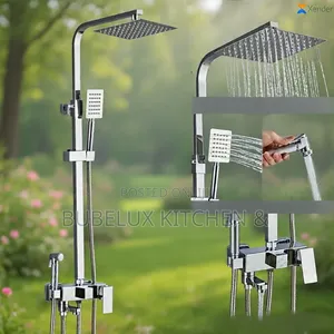 Luxury 3-in-1chrome Shower System–Rain Shower,Handheld Bidet Spray Set