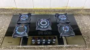 Original Image 90cm Built-in Premium Luxury 5 Burners Gas Cooker Hob.