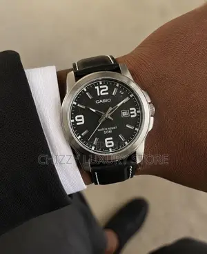 New Casio Quality Luxury Men Genuine Leather Wristwatch