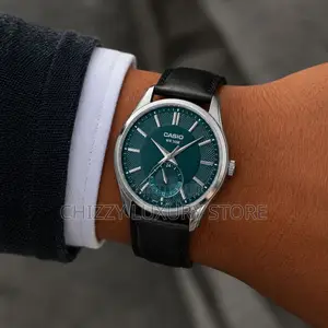 New Casio Quality Luxury Men Genuine Leather Wristwatch