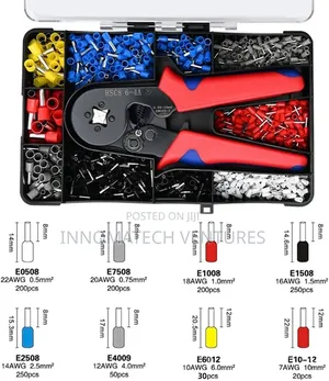Ferrule Wire Crimping Tool Kit Wire Crimper Tool Awg 25-7 Hexagonal