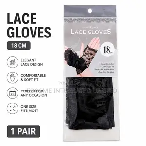Elegant Black Lace Gloves – 1 Pair